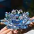 Estatueta de flor de lótus de cristal na internet