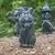 Imagem do Gato preto Resina Halloween Witch Decoração, estátua do jardim e ambiente