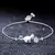 Imagem do Pulseira Feminina com Zircônia Cúbica e Cristal Bola de Gato