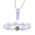 Pulseira e colar de lápis-lazúli natural 2 tamanhos