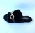Lara - Flat Com Pêlos E Detalhe Dourado - Shop Nalla