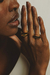 ANEL VERTICE FACETADO DOURADO - comprar online