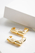 BRINCO EARHOOK VERTICE FACETADO DOURADO
