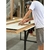 Imagem do Comedouro Bebedouro Cachorro Gato MDF c/ 04 Tigelas Inox Luxo Enviamos Montado