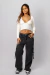 Calça cargo fivela Grafite