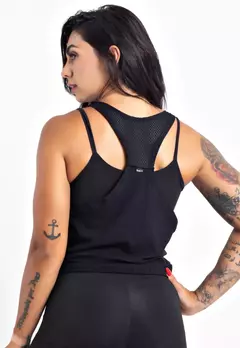 Blusa Com Cropped Tomara que Caia Feminina Preta Lisa LX289 - comprar online