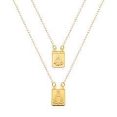 Escapulário Dourado Masculino Tradicional