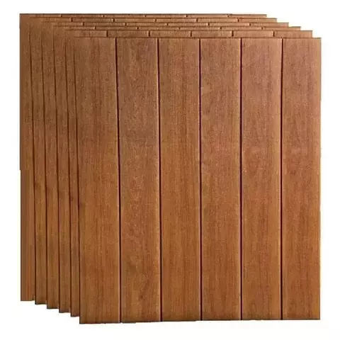 Papel De Parede Painel Adesivo Madeira Escura 140x140cm