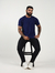 Camisa Raglan Azul Texturizada na internet