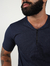 Camisa Gola Ziper Azul Marinho - usebrooks