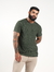 Camisa Básica Verde Escura Texturizada na internet