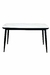 Mesa De Comedor Rectangular 160 Simil Marmol Patas Negras - comprar online