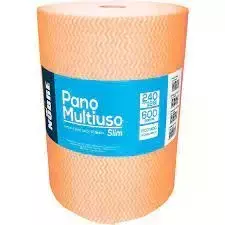 Pano multiuso Slim (rolo c/28cm x 240m picotado aprox. 40cm) laranja - Nobre