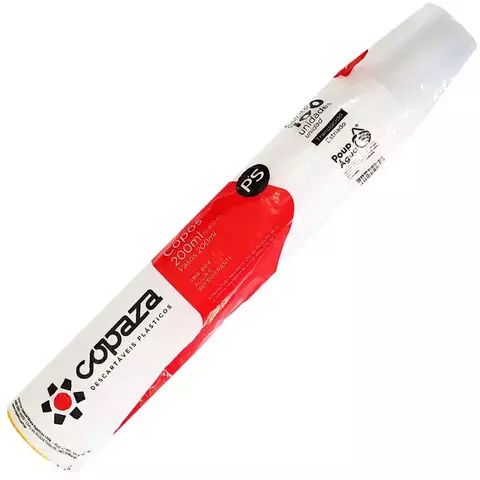 COPO COPAZA 200ml TRASLÚCIDO (FITA C/100un)