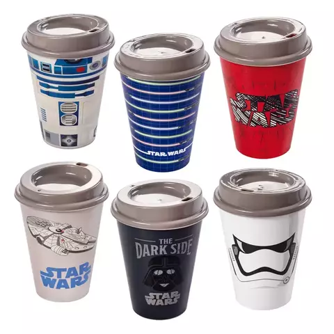 Copo com Tampa Bico Star Wars 270 ml