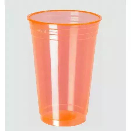 COPOBRAS COPO "BALADA" 300 ML LARANJA PP FITA C/25 UN