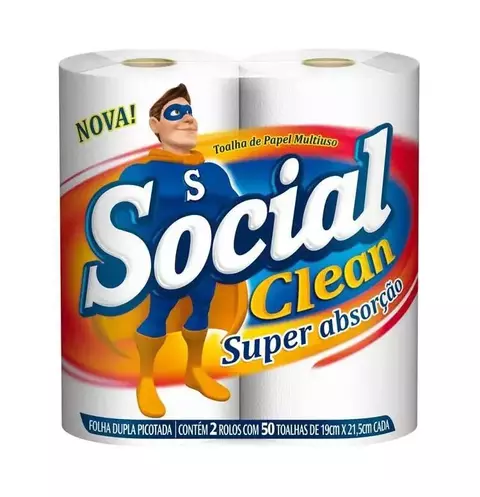 PAPEL TOALHA SOCIAL CLEAN