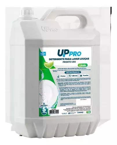 Detergente p/ lavar loucas 5L (pronto uso) limao - UPPRO