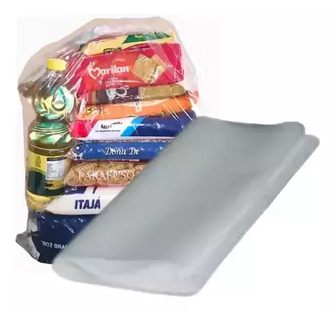 SACO CESTA BASICA 10MICRAS 50X60CM 50UN/PCT