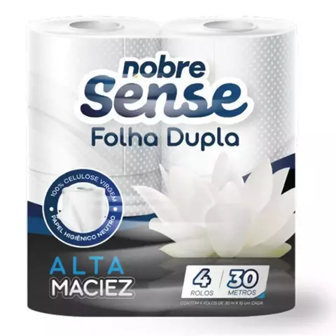 Papel higienico 10cm x30m.(fardinho c/4un) Nobre Sense