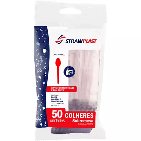 COLHER SOBREMESA CRISTAL 50un