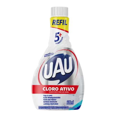 LIMPADOR UAU! CLORO ATIVO REFIL 500 ML