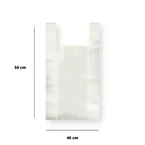 SACOLA PLASTICA LEITOSA 40X50