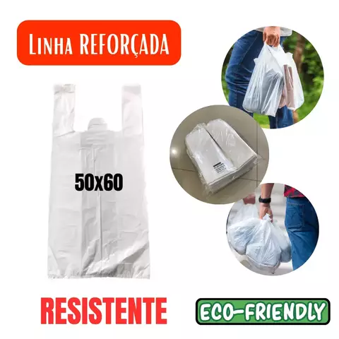 SACOLA PLASTICA LEITOSA 50X60