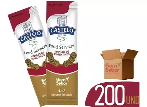 SACHE - VINAGRE STICK - 200UN - 4ML - BS