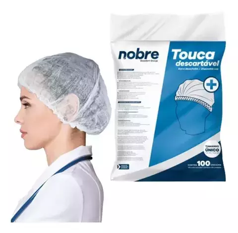Touca descartavel em TNT sanfonada (pct. c/100und.)- Nobre