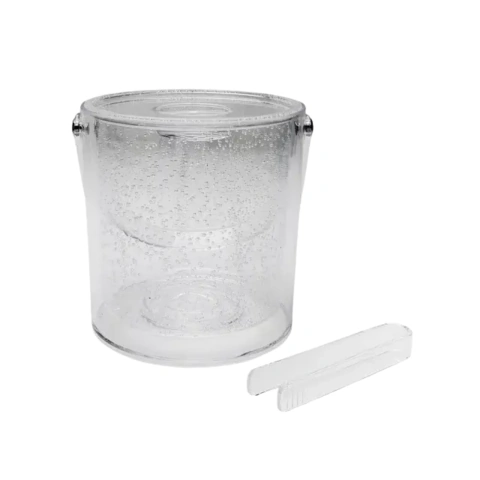 BALDE DE GELO TRANSPARENTE BOLHAS