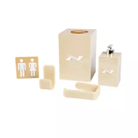 KIT BWC ACRÍLICO BEGE (5 PEÇAS)