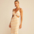 Vestido Midi em Malha Canelada Listrada Linzzi - comprar online