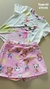 CONJUNTO DE BLUSA EM MEIA MALHA E SHORTS SAIA FLY TECH