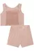 CONJUNTO DE BLUSA CROPPED E SHORT SAIA EM SARJA ONIX COM ELASTANO - Amplus Variedades