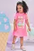 VESTIDO EM MEIA MALHA ROSA NEON