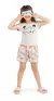Imagem do CONJUNTO PIJAMA MALHA COM MASCARA MEIA MALHA ESTAMPADA