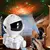 Astronauta Projetor de Luz Galáxia