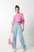 Calça Jeans Infanto Juvenil Feminina Wide Leg