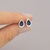 Conjunto Ponto de Luz Gota Azul Escuro de Prata - loja online