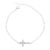 Pulseira Cruz 2 Fileira Cravejada de Prata - comprar online