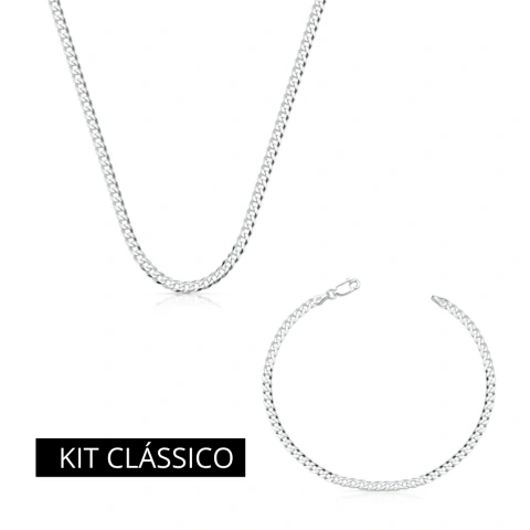 Kit Clássico | Corrente Grumet 3,2mm + Pulseira Grumet 3mm