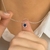 Colar Ponto de Luz Azul Escuro de Prata - comprar online