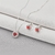 Conjunto Circulo Cravejado de Prata Vermelho na internet