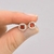 Conjunto Circulo Cravejado de Prata Vermelho