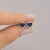 Conjunto Ponto de Luz Coração Azul Escuro de Prata - loja online