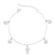 Pulseira 5 Conchas Mini Liso de Prata - comprar online