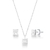Conjunto Quadrado 6mm Cristal de Prata - comprar online
