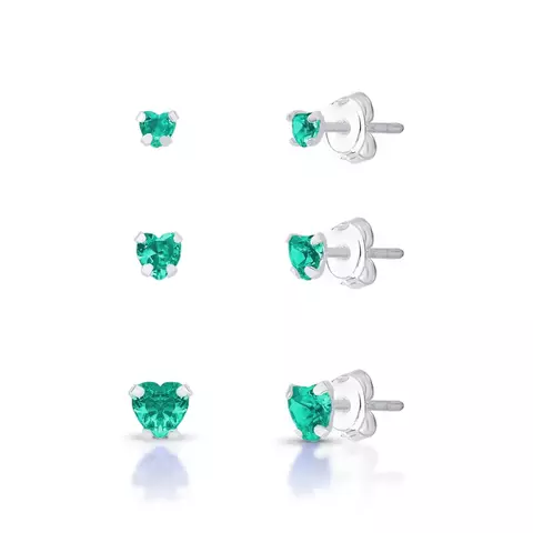 Trio Ponto de Luz Coração Zircon de Prata - comprar online