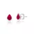Brinco Ponto de Luz Gota Pink de Prata - comprar online